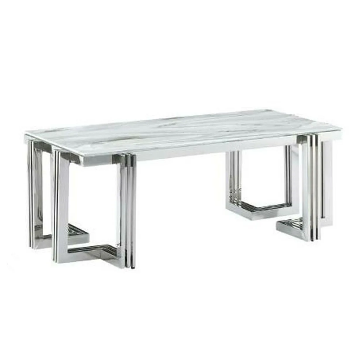 Table basse dkd home decor blanc argente verre acier 120 x 60 x 45 cm s303428349. Chez Diaytar, nous transformons vos envies en réalité avec style.