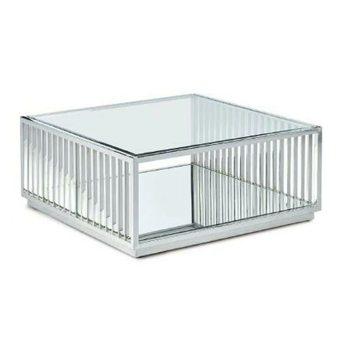 Table basse dkd home decor transparent argente acier miroir 100 x 100 x 45 cm s303428042. Nous sommes Diaytar, les architectes de votre espace de vie en ligne, meublé avec les meilleurs produits du moment
