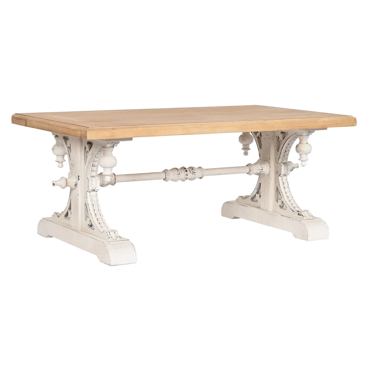 Table basse home esprit blanc naturel bois d epicea bois mdf 110 x 65 x 46 cm s305624680. Nous croyons en la puissance de la simplicité. Les produits Diaytar sont beaux, utiles, et incroyablement simples à utiliser.