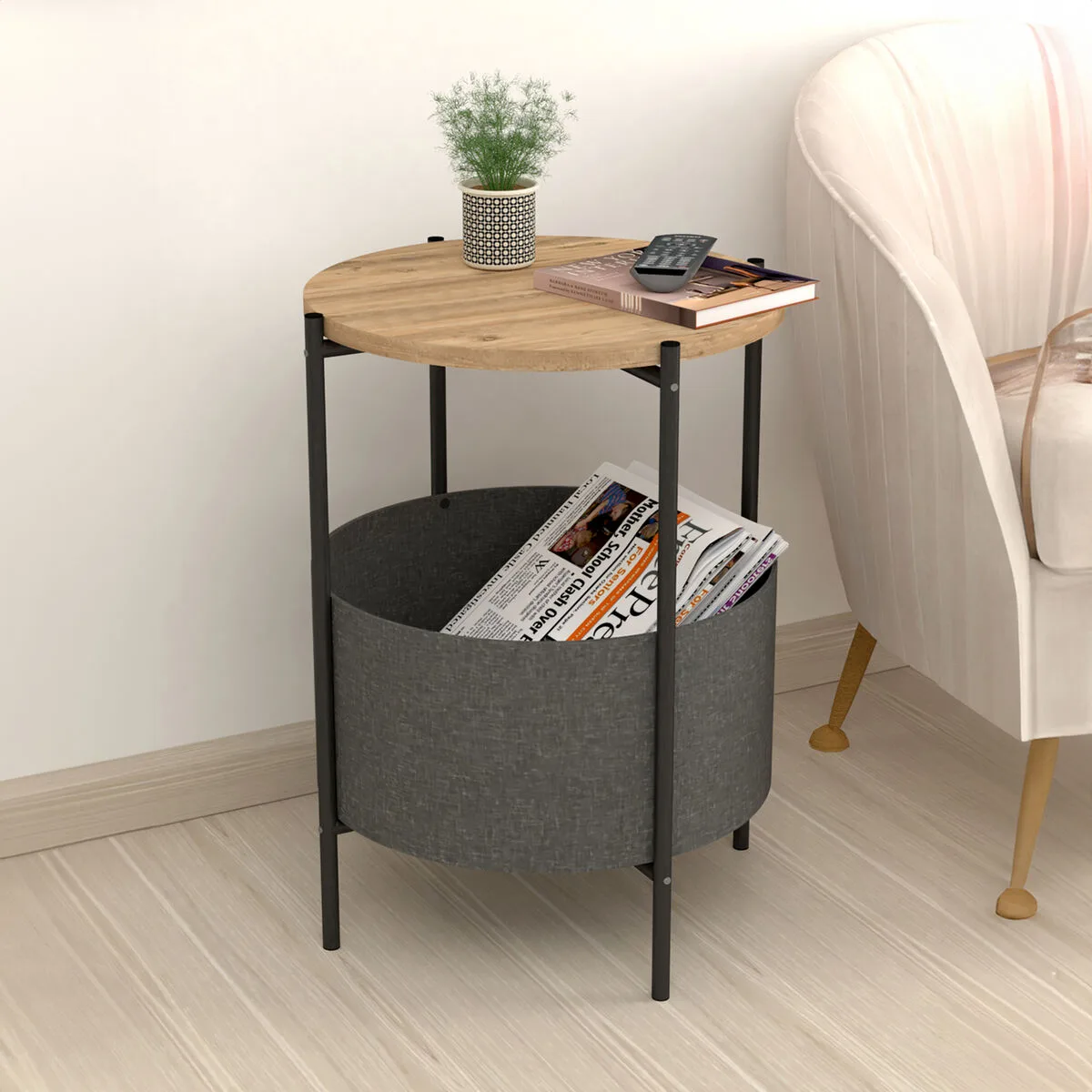 Table d appoint alexandra house living noir gris chene metal bois mdp 43 x 60 x 43 cm d163293392. Notre mission chez Diaytar : démocratiser l'accès aux produits extraordinaires, sans rogner sur le design ou la qualité.
