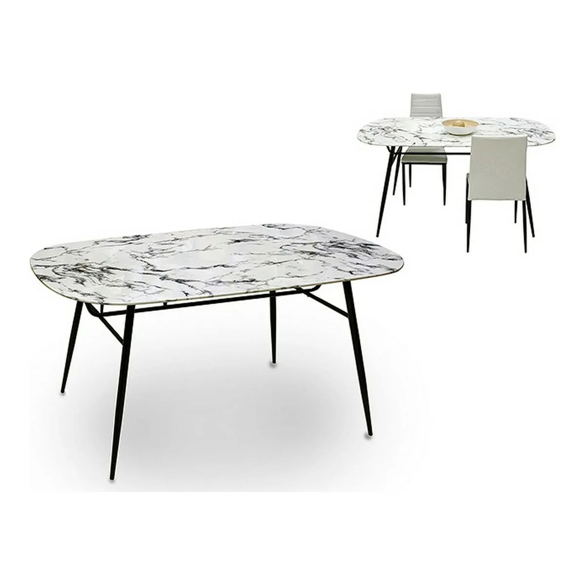 Table d appoint blanc noir metal verre trempe 90 x 76 5 x 160 cm s360265051. Diaytar mise sur l'intelligence collective : notre communauté nous guide pour dénicher les produits les plus plébiscités.