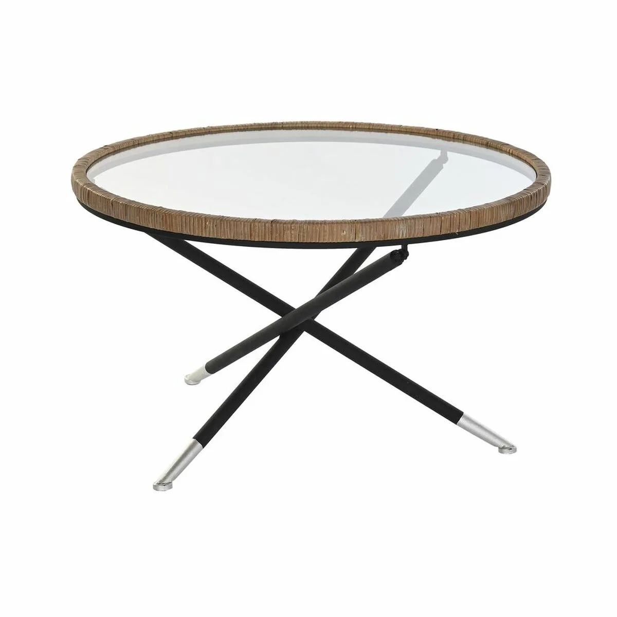 Table d appoint dkd home decor 80 x 80 x 48 cm verre naturel argente noir metal s303383346. Notre mantra chez Diaytar : un produit, un sourire. Nous mesurons notre succès à votre satisfaction instantanée.