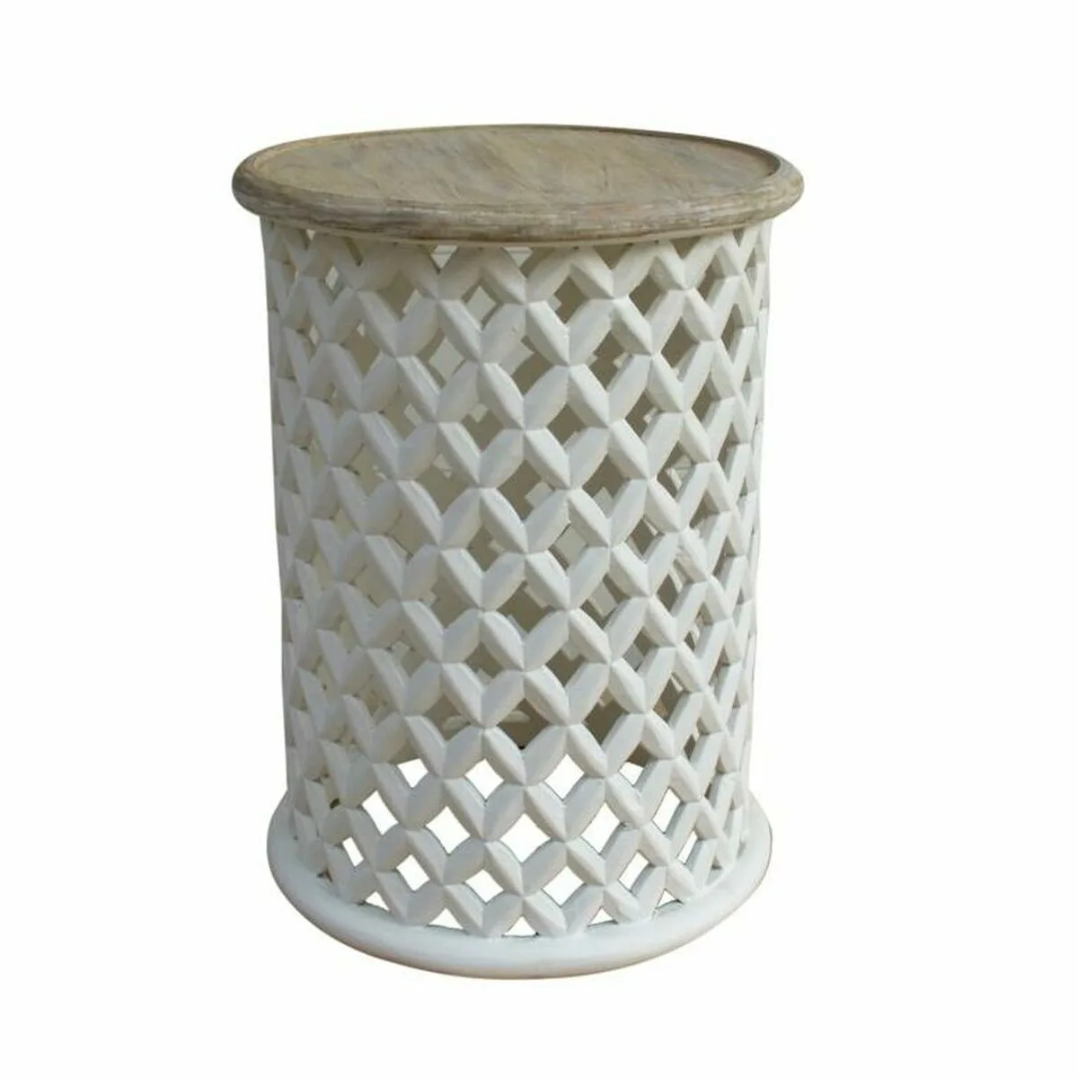 Table d appoint dkd home decor blanc naturel bois de manguier 45 x 45 x 62 cm s303434734. Diaytar : Votre portail vers un monde de produits où la frontière entre l'essentiel et le superflu devient délicieusement floue