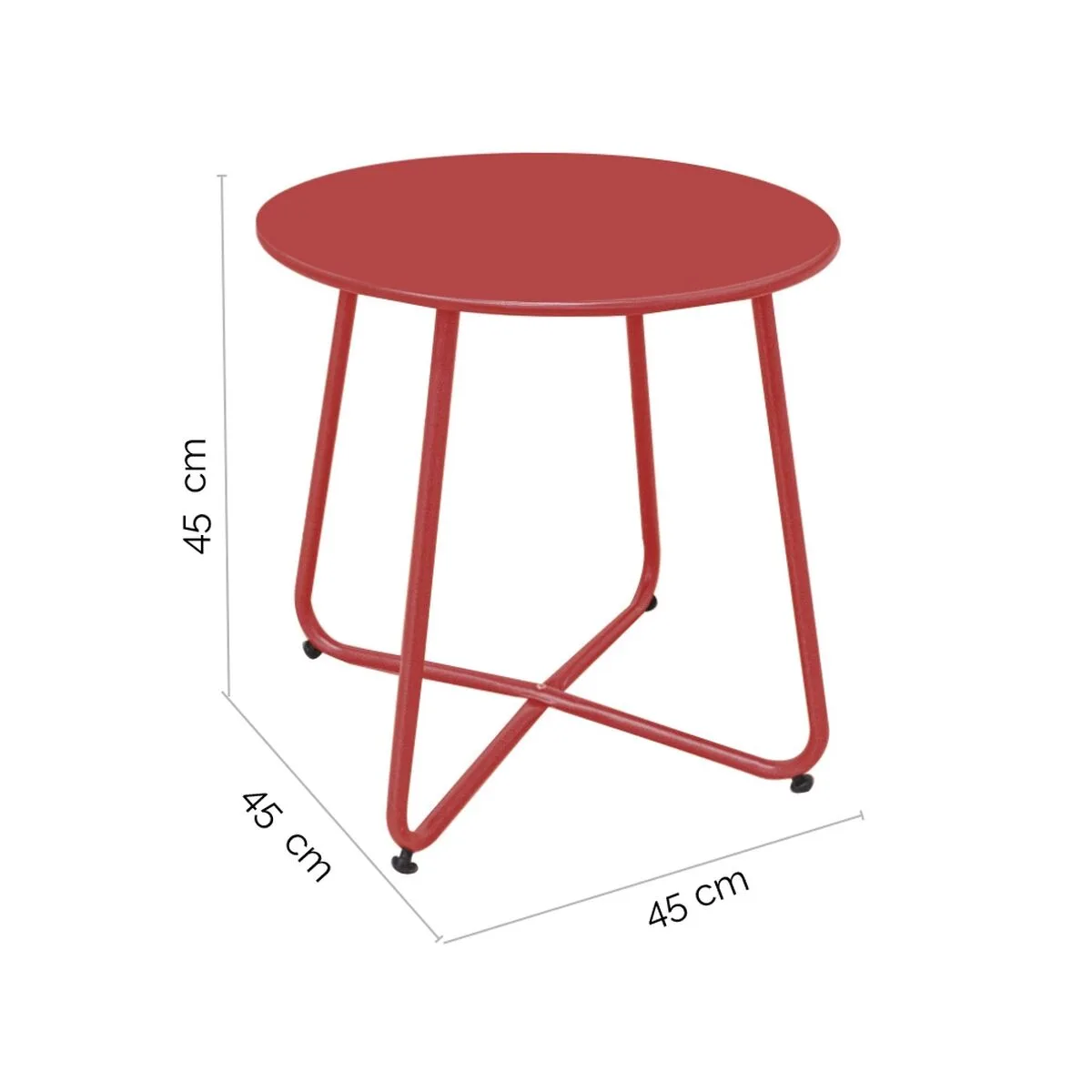 Table d appoint luna rouge acier 45 x 45 cm s870017521. Diaytar, c'est la promesse de trouver ce produit parfait qui répondra à un besoin précis tout en étant un objet de désir