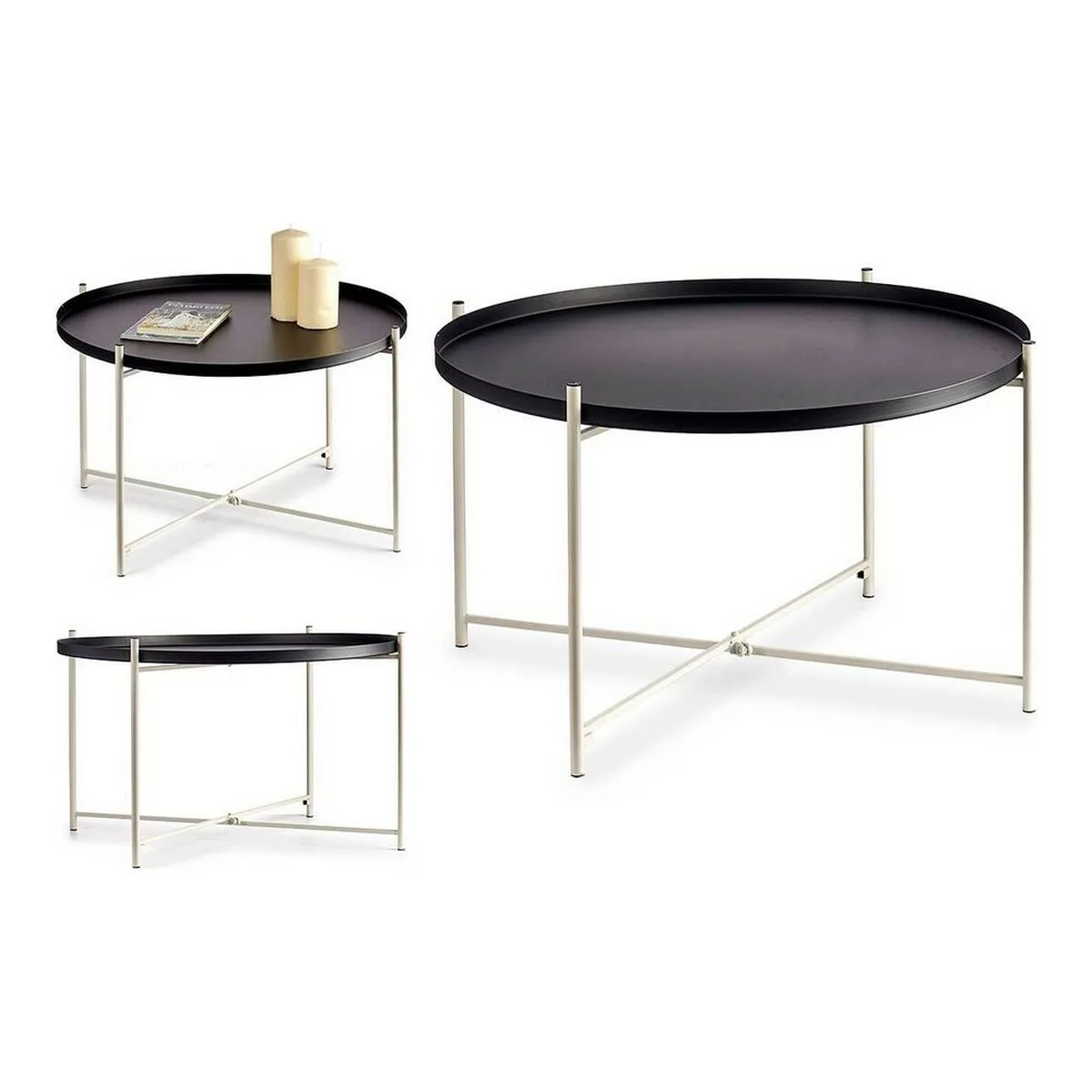 Table d appoint noir blanc metal 76 5 x 46 x 76 5 cm s360971133. Diaytar, c'est le manifeste d'un shopping plus intelligent, plus rapide, et résolument plus gratifiant.