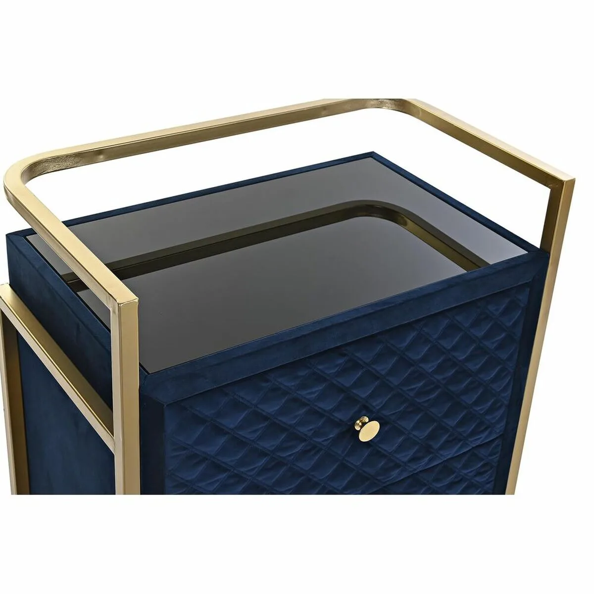 Table de nuit dkd home decor 60 x 35 x 74 cm verre bleu dore s303385377. Soyez à la pointe de la tendance et de la technologie avec Diaytar, votre partenaire pour un shopping généraliste avisé