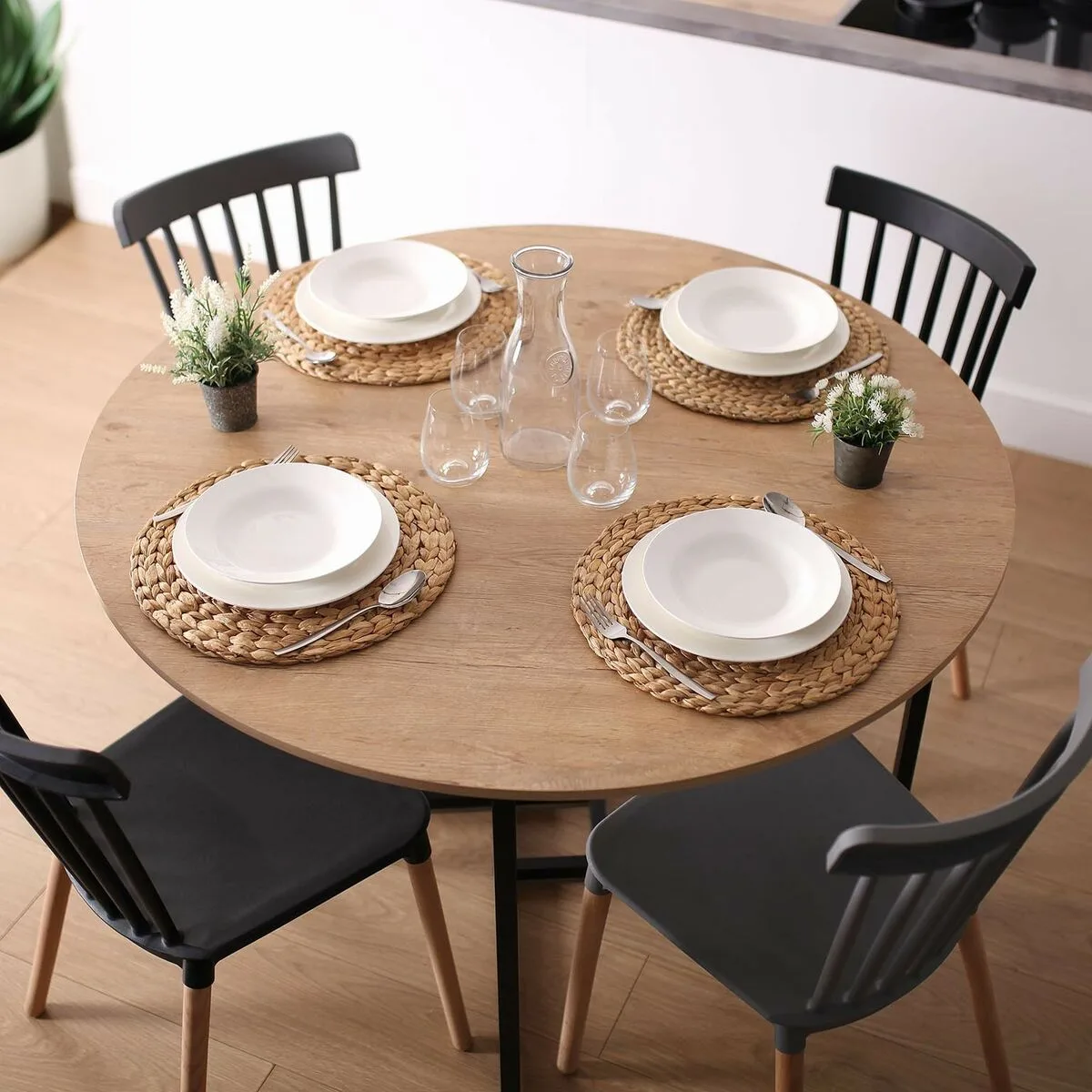 Table de salle a manger versa beatriz pvc metal bois mdf 120 x 76 x 120 cm s341239058. Transformez votre intérieur avec les produits déco Diaytar !