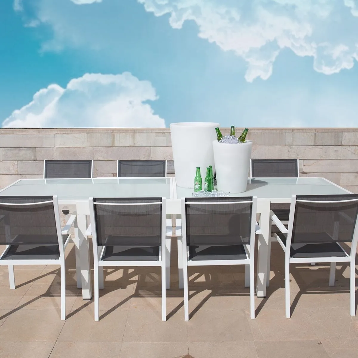 Table extensible thais 80 x 80 x 74 cm aluminium s870007914. Diaytar, le reflect de vos envies multiples : une gamme de produits soigneusement composée pour sa diversité et sa pertinence