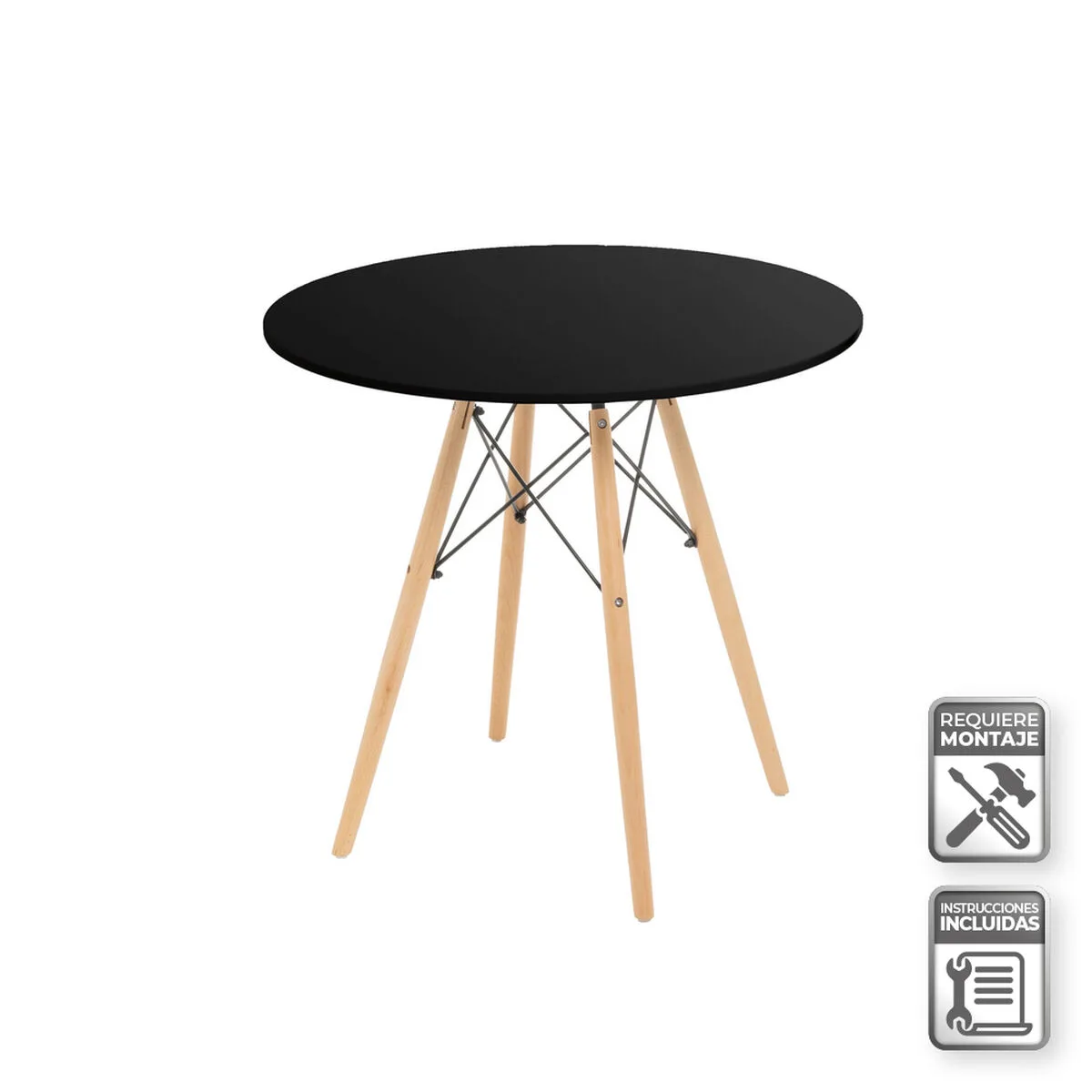 Table noir naturel 80 x 80 x 75 cm s880872193. Diaytar - L'art de bien vivre commence ici. Découvrez nos collections exclusives.
