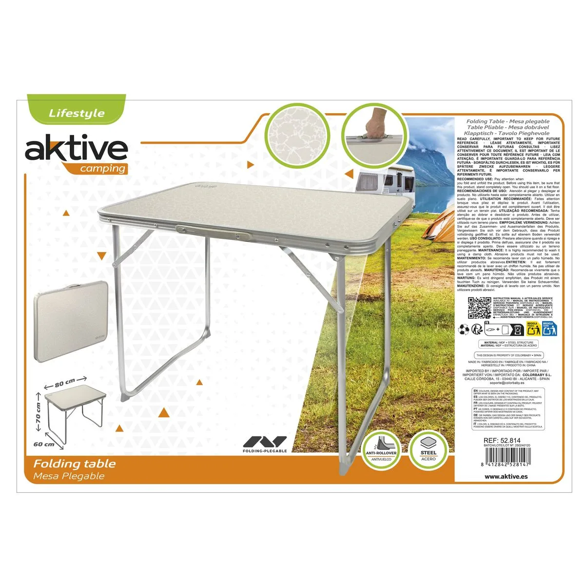 Table piable aktive 80 x 70 x 60 cm s890099919. Bienvenue chez Diaytar, où l'élégance rencontre l'innovation avec nos produits électroniques dernier cri et nos créations maison exclusives