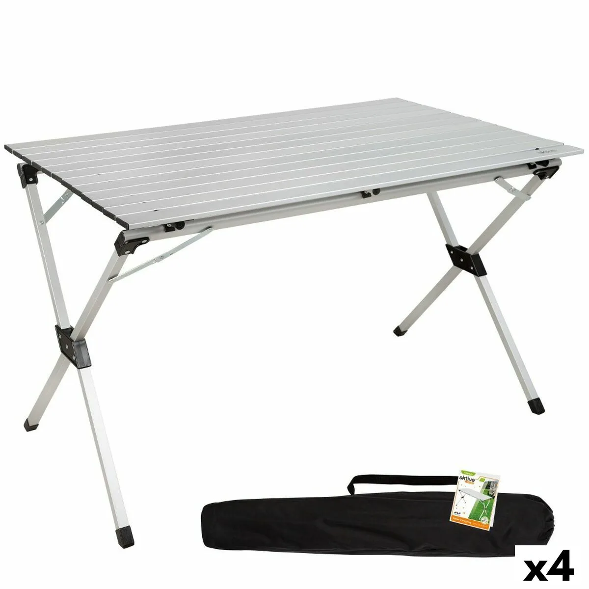 Table piable aktive argente aluminium 110 x 70 x 70 cm 4 unites s890100294. Bienvenue sur Diaytar, où le shopping généraliste devient une chasse au trésor pour produits tendance et innovants