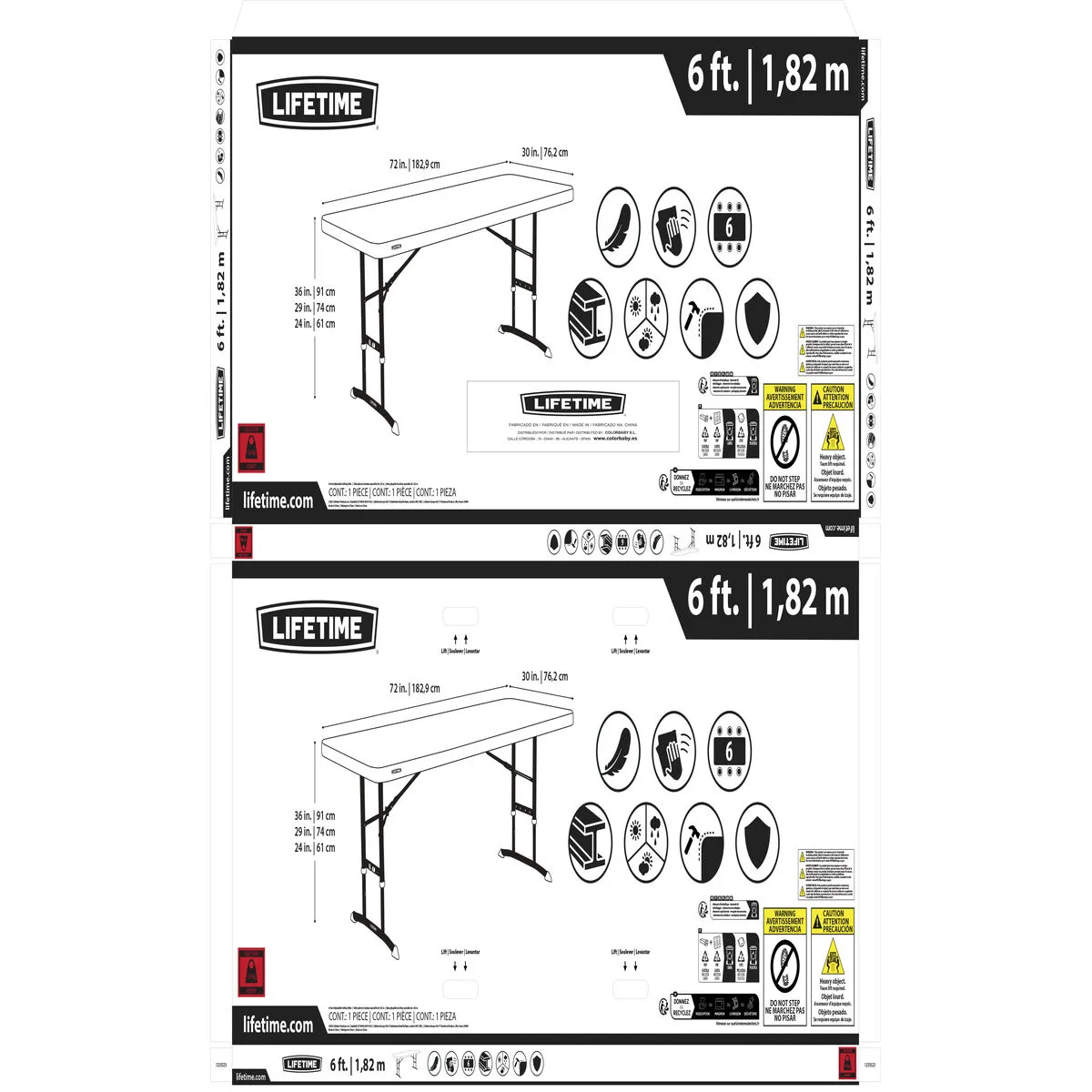 Table piable lifetime blanc acier plastique 183 x 91 x 76 cm s890137080. Nous sommes fiers de vous présenter Diaytar, une plateforme où l'amour du produit général et tendance est roi
