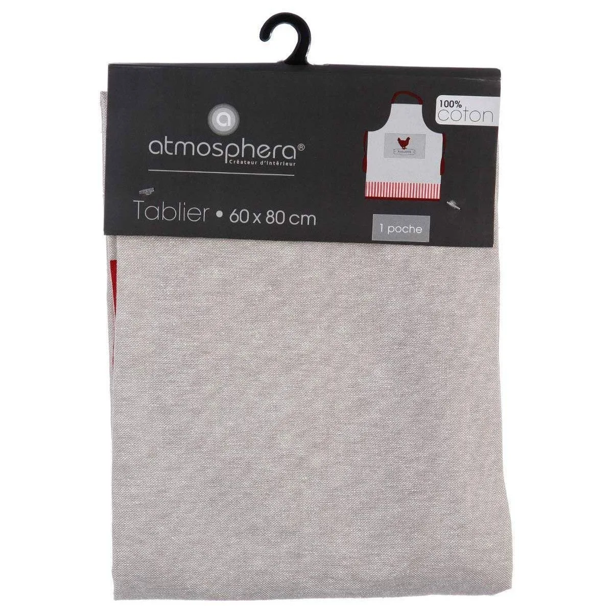Tablier avec poche atmosphera poulette beige coton 60 x 80 cm s790892839. Découvrez la diversité Diaytar : une infinité de produits pour la maison, le travail, les loisirs, tous dans l'air du temps