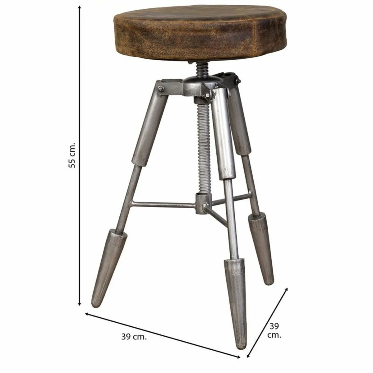 Tabouret alexandra house living marron cuir metal fer 39 x 55 x 39 cm d163262675. Bienvenue chez Diaytar - Votre destination shopping pour tous vos besoins du quotidien !