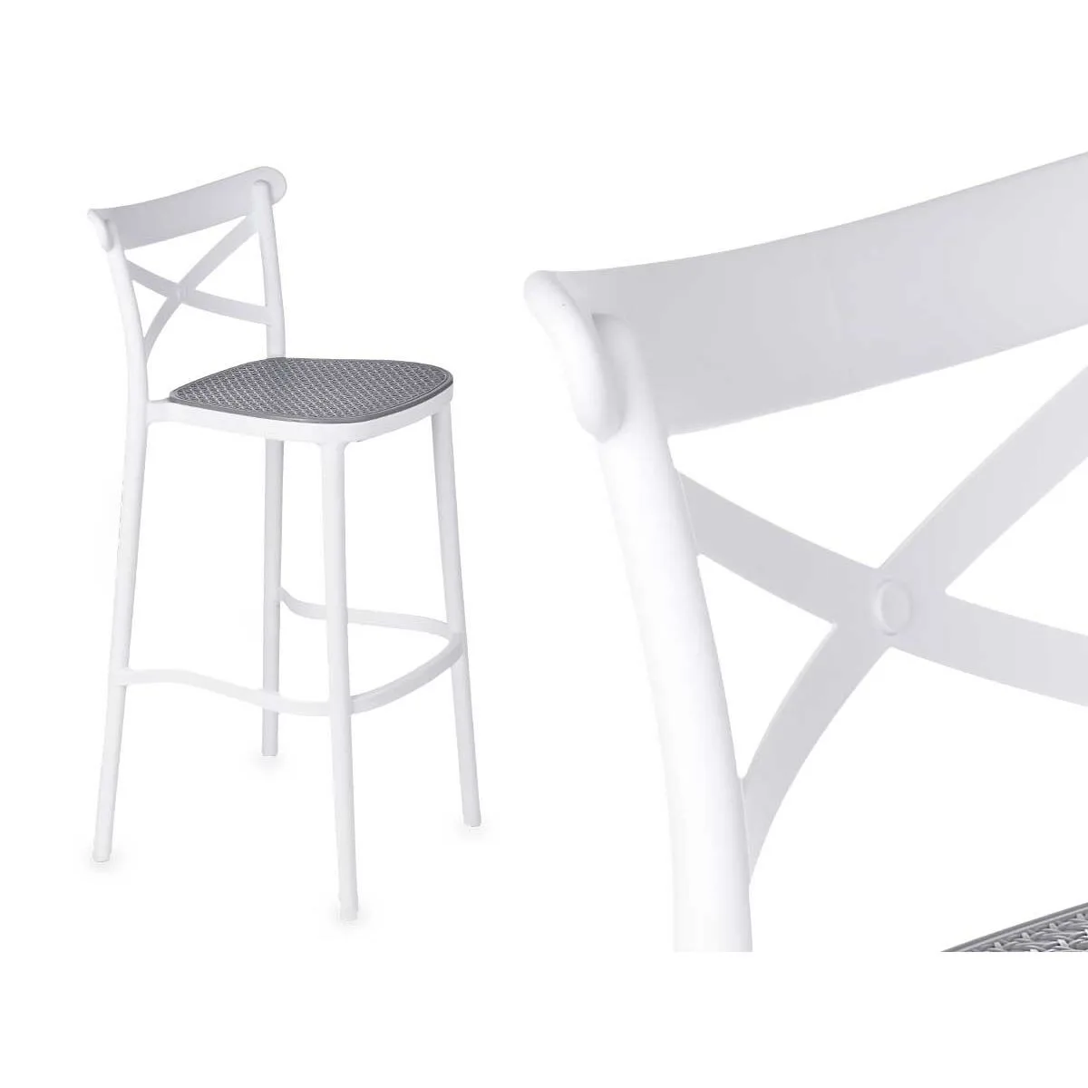 Tabouret pc 175b blanc gris polypropylene rotin 41 x 103 x 52 5 cm 4 unites s363274013. Diaytar, c'est le point de rencontre entre les passionnés de belles technologies et les amateurs de décoration tendance