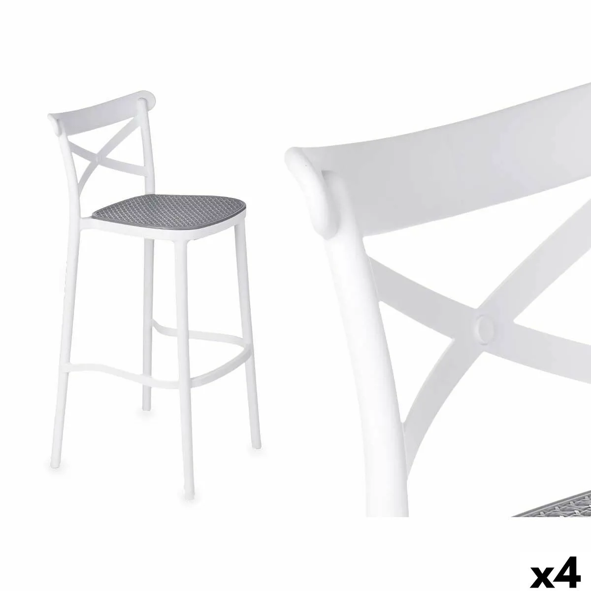 Tabouret pc 175b blanc gris polypropylene rotin 41 x 103 x 52 5 cm 4 unites s363274046. Diaytar incarne le nouveau visage du e-commerce : agile, éclectique et profondément ancré dans les tendances du moment