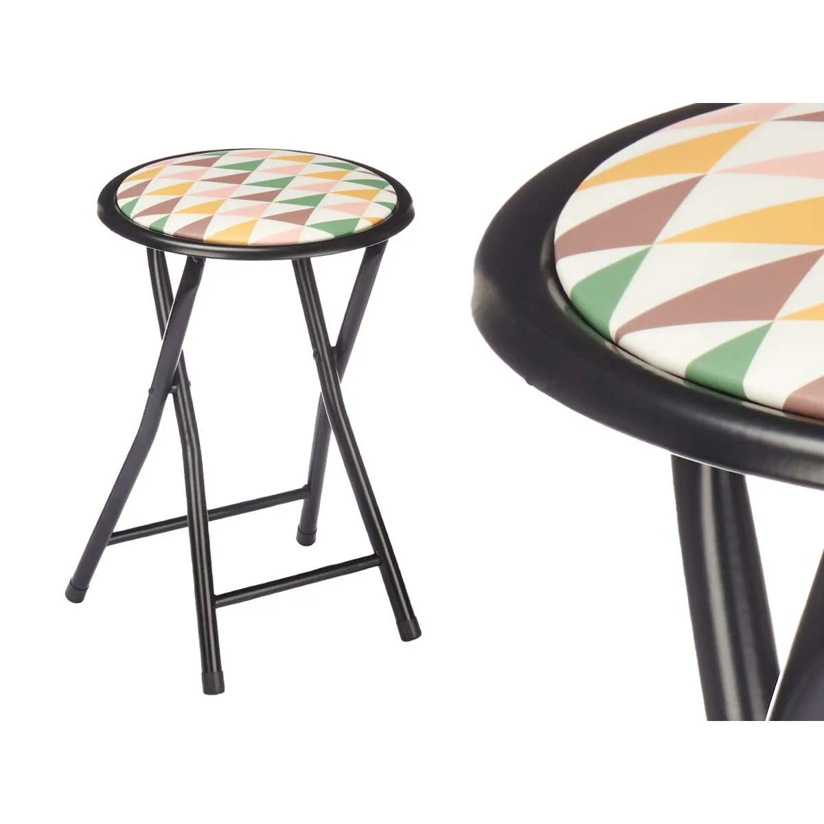 Tabouret pliant geometric noir pvc metal 30 x 30 x 45 cm 10 unites s362921838. Votre vie, simplifiée et stylisée par Diaytar et sa collection de produits essentiels et innovants