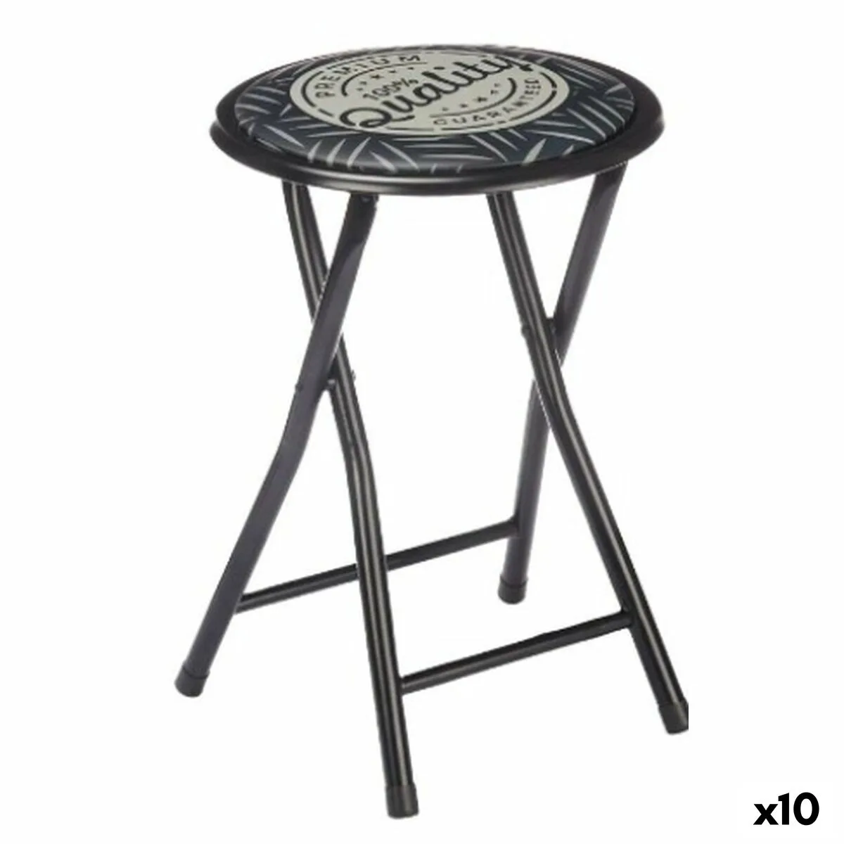 Tabouret pliant quality noir gris pvc metal 30 x 30 x 45 cm 10 unites s362922265. Votre garde-robe mérite le style Diaytar - Découvrez nos nouveautés !