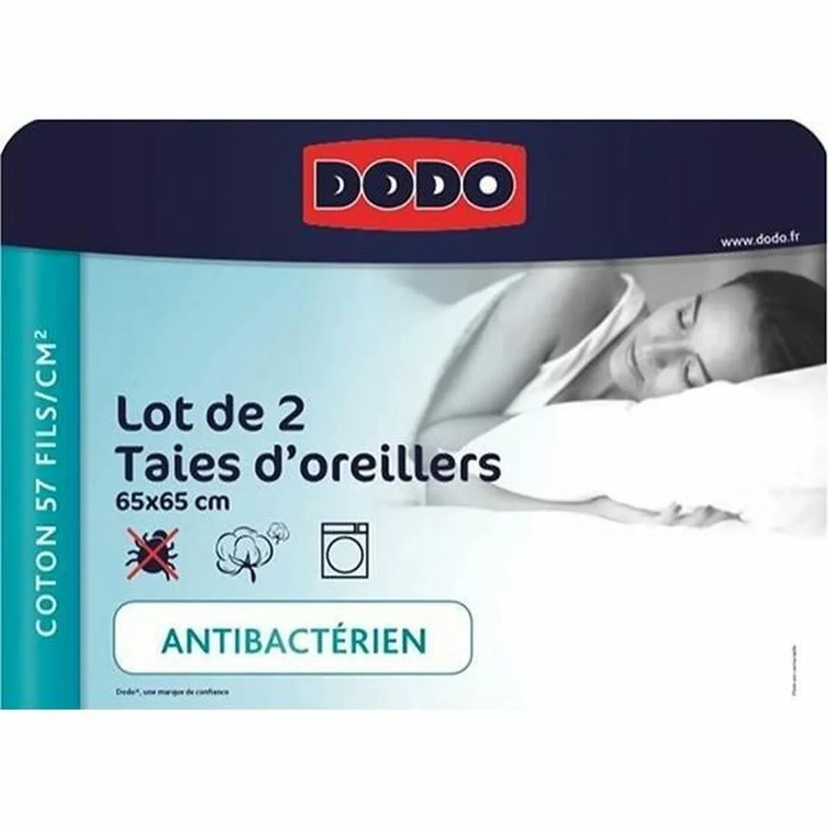 Taie d oreiller dodo 2 unites blanc anthracite 65 x 65 cm s719036341. Pour un shopping sans limites : Diaytar déniche pour vous le meilleur des produits généraux, électroniques et de style de vie