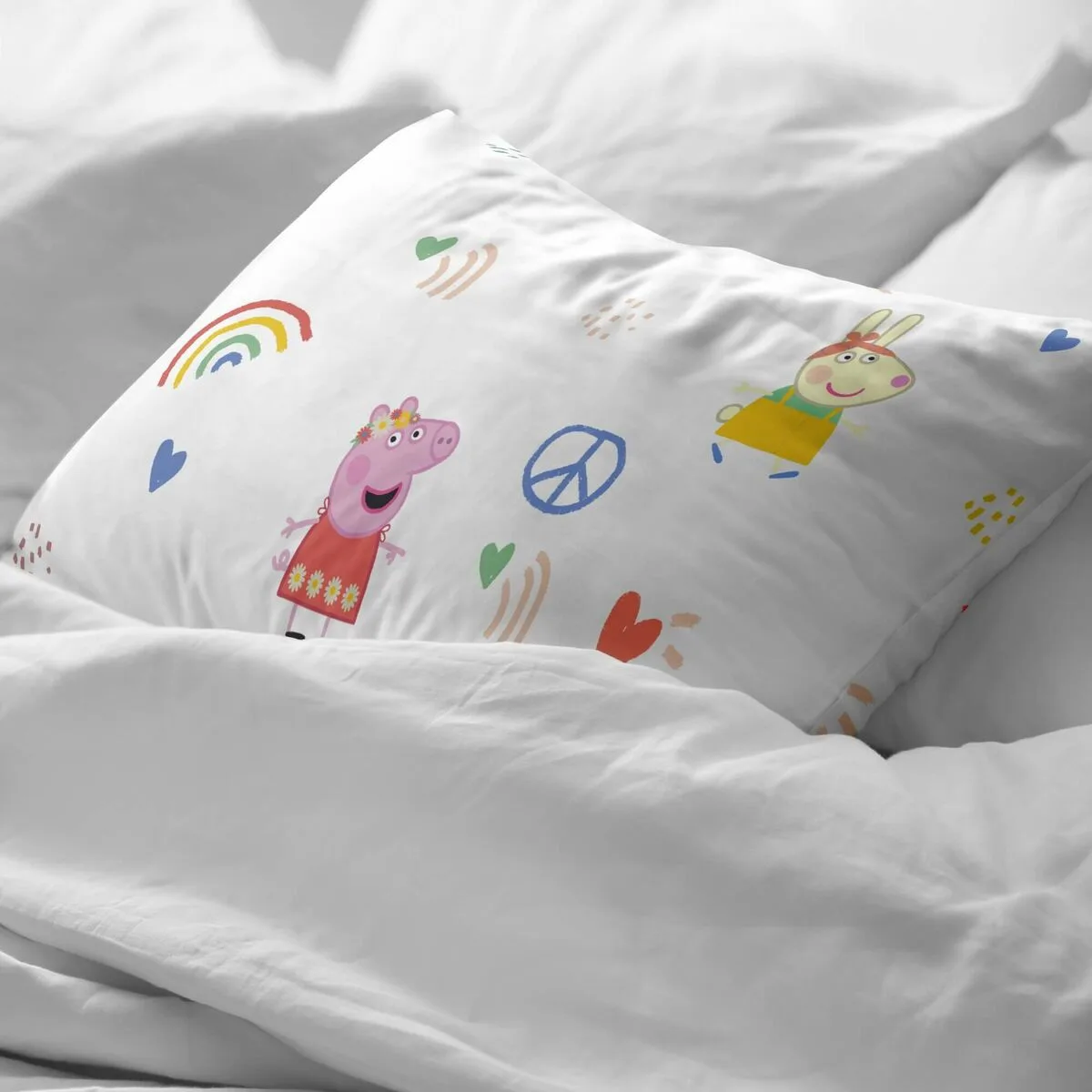 Taie d oreiller peppa pig peace multicouleur 30 x 50 cm s981333680. Diaytar incarne le renouveau du commerce en ligne : authentique, engagé et résolument tourné vers l'avenir.