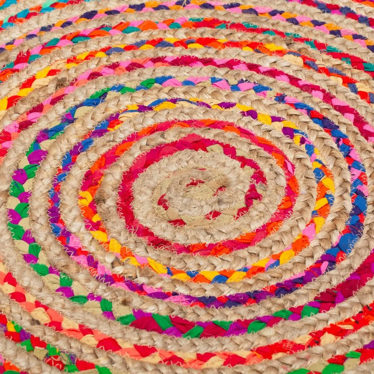 Tapis 120 x 120 x 1 cm multicouleur jute s880017143. Diaytar : Le curateur de votre quotidien. Des produits soigneusement choisis pour leur originalité et leur utilité