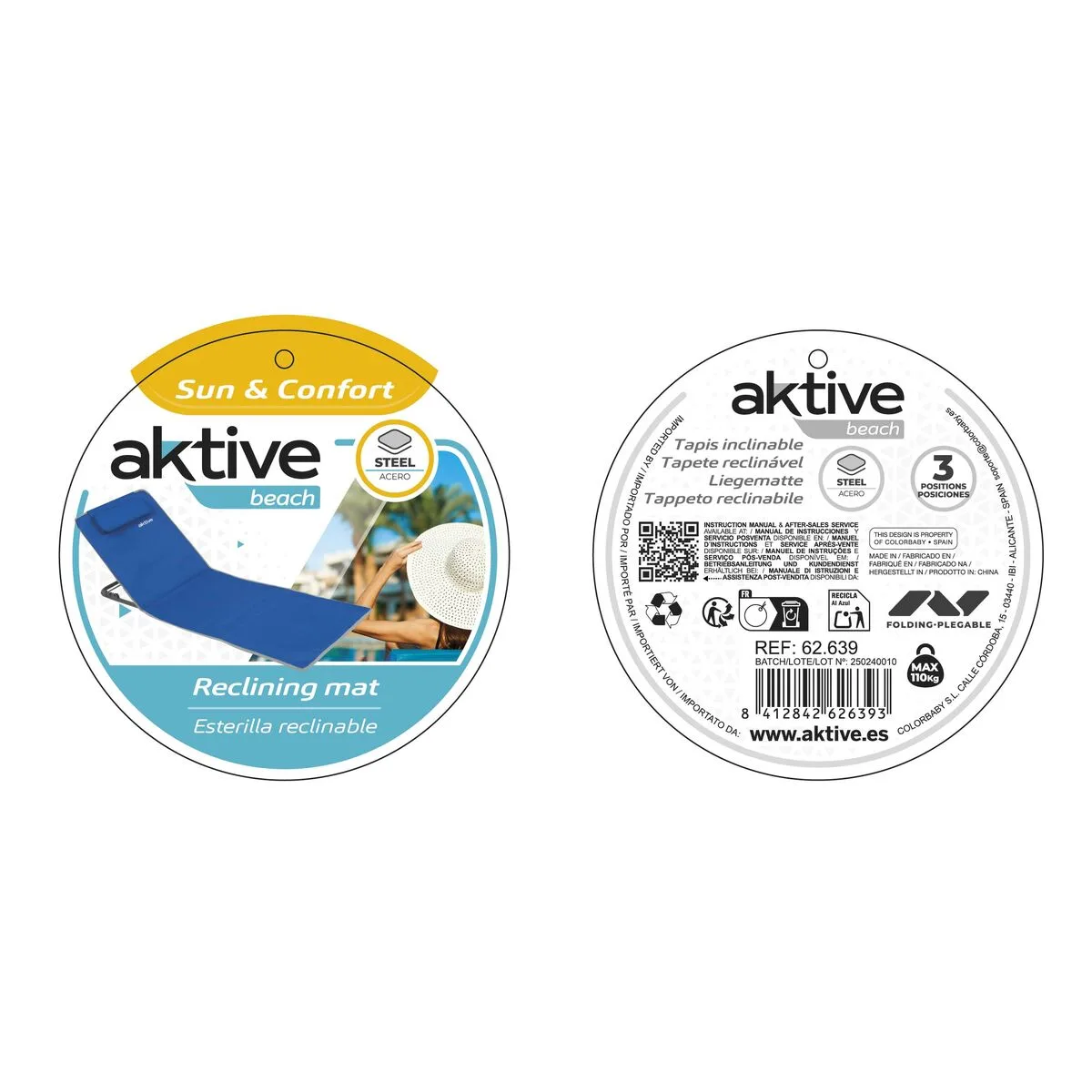 Tapis aktive inclinable 147 x 55 x 48 cm pvc 600d bleu acier eponge 4 unites s890109252 Tapis aktive inclinable 147 x 55 x 48 cm pvc 600d bleu acier eponge 4 unites s890109252. Révélez votre style avec la collection capsule Diaytar, limitée et exclusive.