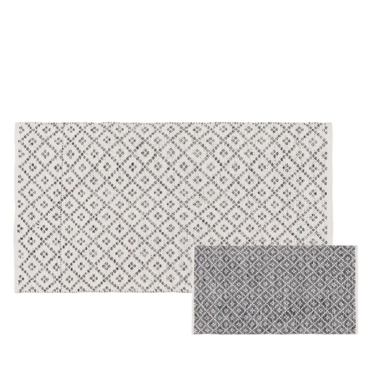 Tapis blanc gris 70 coton 30 polyester 80 x 150 cm s880451760. Diaytar : La boutique qui réunit qualité, tendance et prix accessibles sous un même toit.