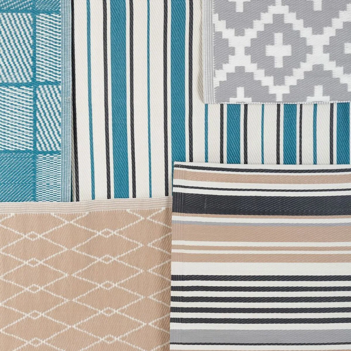 Tapis d exterieur meis bleu blanc polypropylene s870031078. Révélez votre style avec la collection capsule Diaytar, limitée et exclusive.