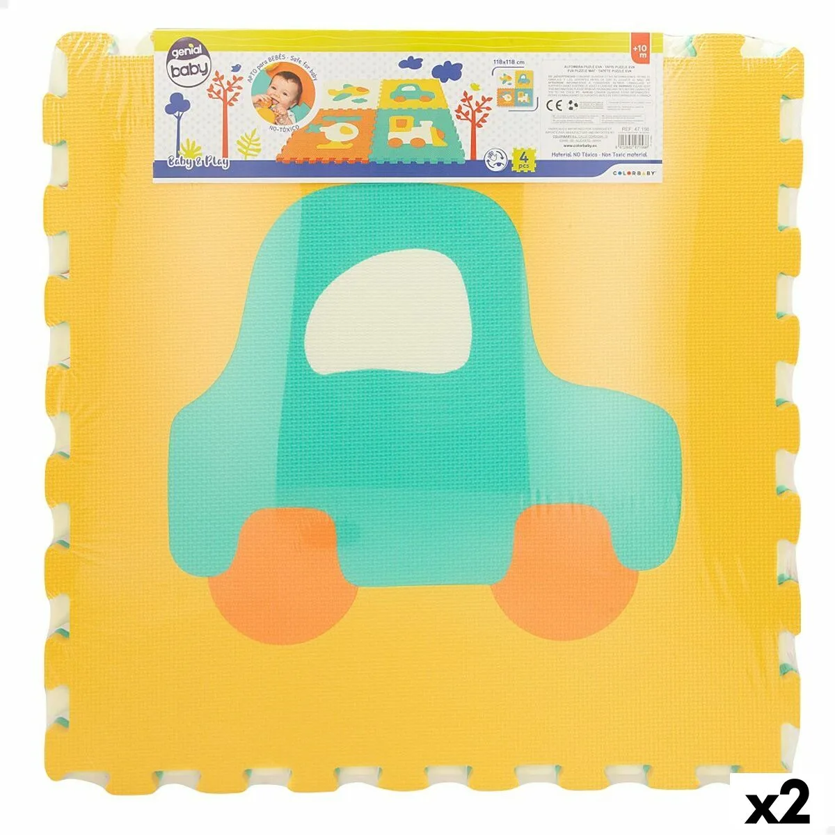 Tapis puzzle colorbaby 4 pieces voitures 118 x 118 cm eva 2 unites s890282880. Diaytar s'engage à vous proposer une expérience shopping unique avec des produits généraux innovants, tendance et toujours à prix attractifs