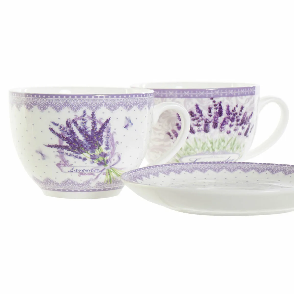 Tasse avec sous tasse dkd home decor blanc vert lila porcelaine 220 ml 2 unites s302602781. Diaytar, c'est votre passeport pour un tour du monde des produits les plus inspirants, sans quitter votre canapé.