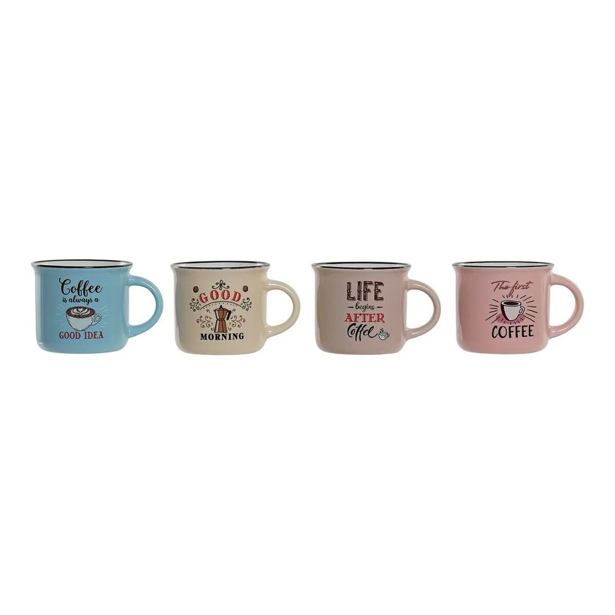 Tasse mug dkd home decor coffee porcelaine bone china 180 ml 4 pcs s301708729. Diaytar, c'est la démonstration que le meilleur des produits est à portée de clic, sans compromis, sans attente.