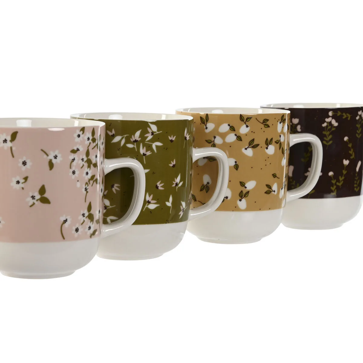 Tasse mug dkd home decor marron vert rose moutarde porcelaine 380 ml 4 unites s305589646. Nous sommes Diaytar, les architectes de votre espace de vie en ligne, meublé avec les meilleurs produits du moment