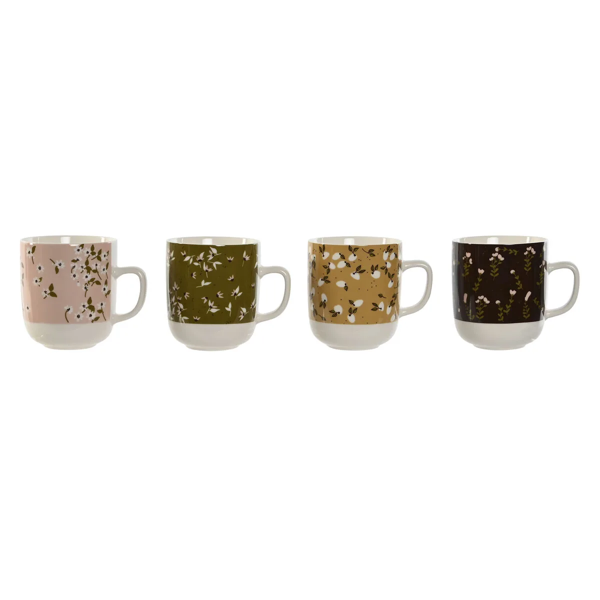 Tasse mug dkd home decor marron vert rose moutarde porcelaine 380 ml 4 unites s305589690. Nous sommes Diaytar, les architectes de votre espace de vie en ligne, meublé avec les meilleurs produits du moment