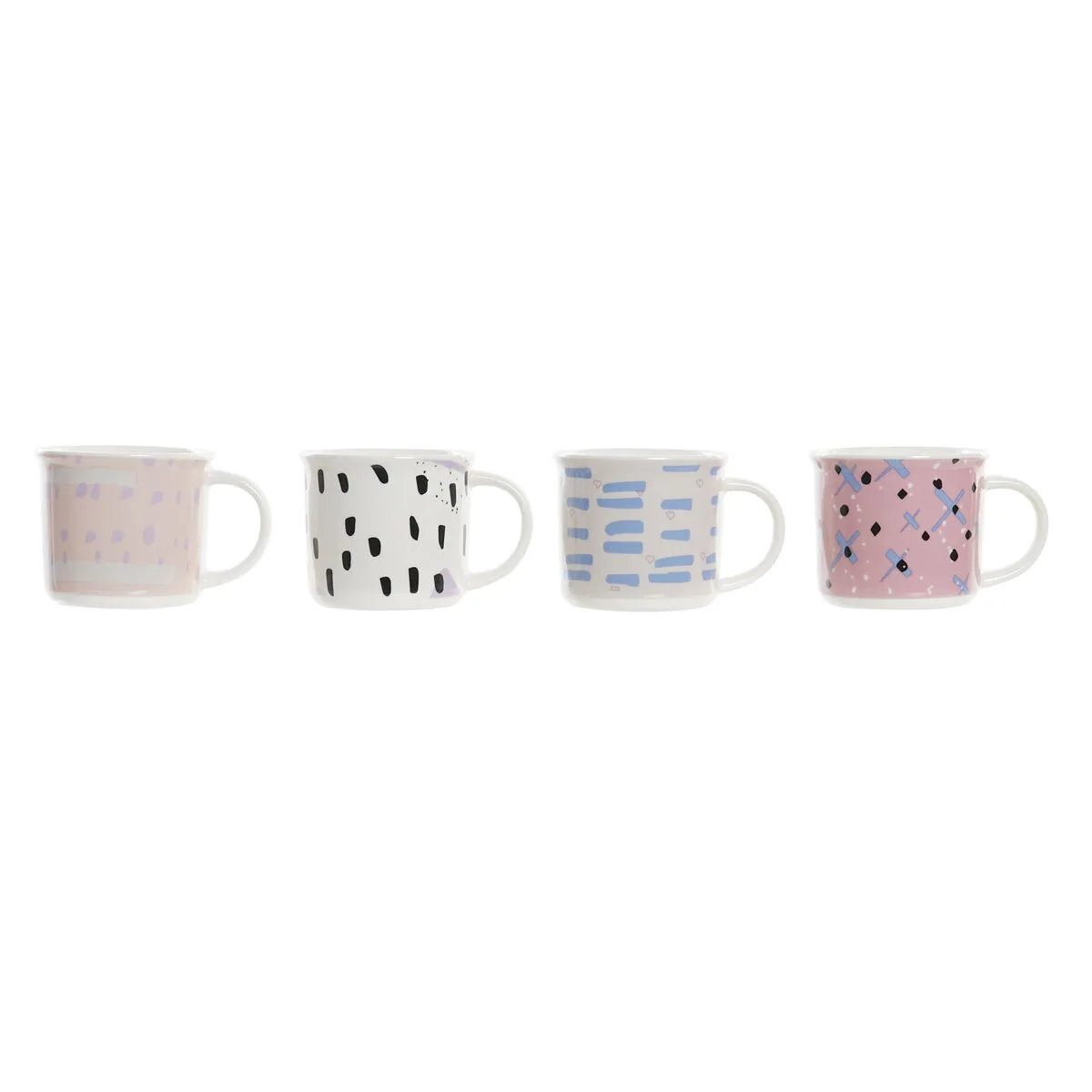 Tasse mug dkd home decor noir bleu rose blanc gres 310 ml 4 unites s303728988. Bienvenue sur Diaytar, l'endroit où les produits ne sont pas juste achetés, mais sont adoptés pour la vie.