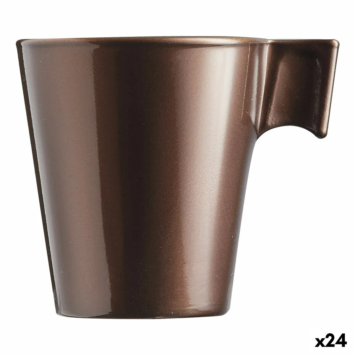Tasse mug luminarc flashy marron 80 ml verre 24 unites s271035479. Nous sélectionnons pour Diaytar des produits qui ont une histoire, une âme, et qui sauront trouver une place dans la vôtre.