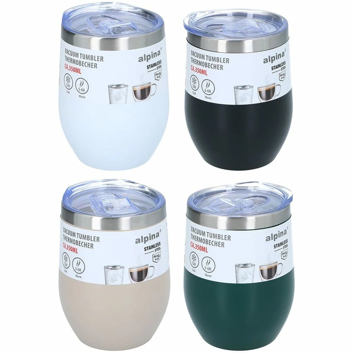 Tasse thermos avec couvercle alpina multicouleur 350 ml s792916134. Notre credo ? L'excellence accessible. Diaytar rend le premium attainable dans chaque catégorie de produits.