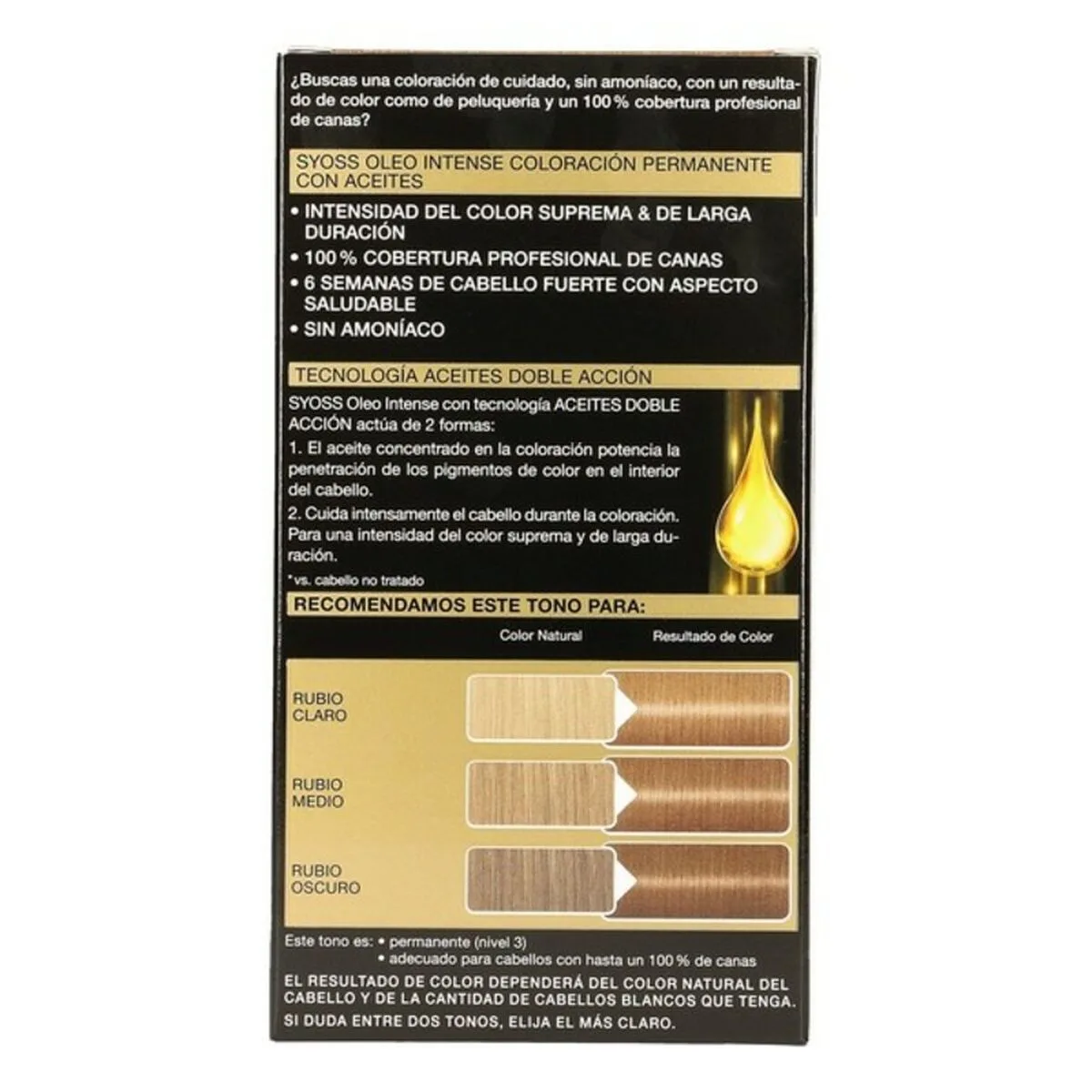 Teinture permanente syoss olio intense sans ammoniaque no 7 10 blond naturel s058534986. Diaytar révolutionne votre expérience d'achat en ligne avec une curation unique de produits tendance, high-tech et lifestyle