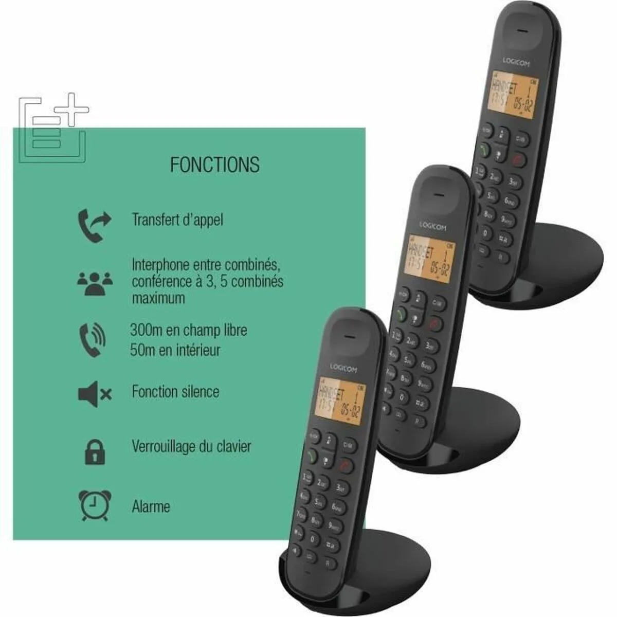 Telephone sans fil logicom iloa 350 trio noir s7100040982. Chez Diaytar, nous transformons vos envies en réalité avec style.