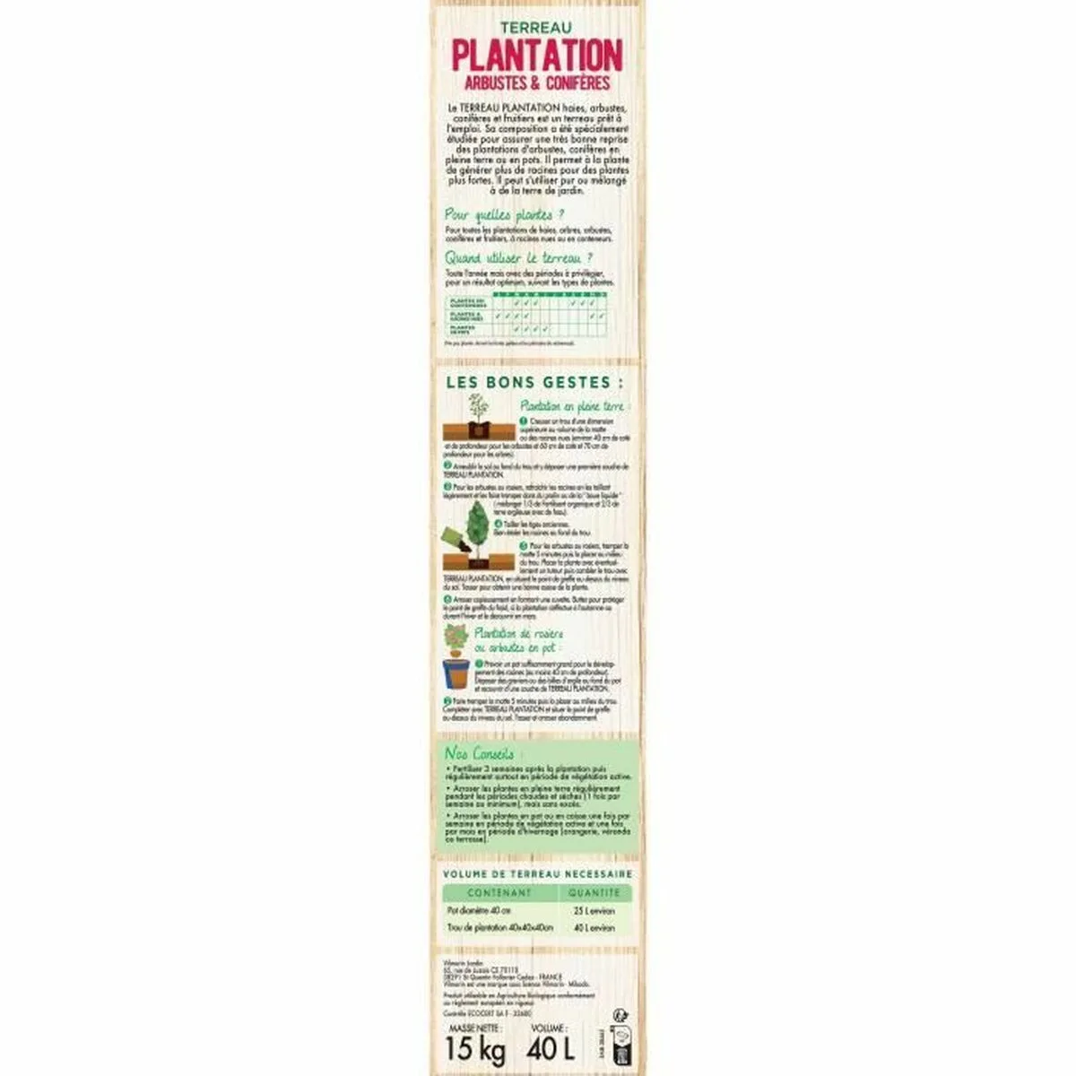 Terreau d empotage vilmorin hedge 40 l s7100382813. La promesse Diaytar : une sélection rigoureuse de produits généraux où la tendance et la durabilité vont de pair