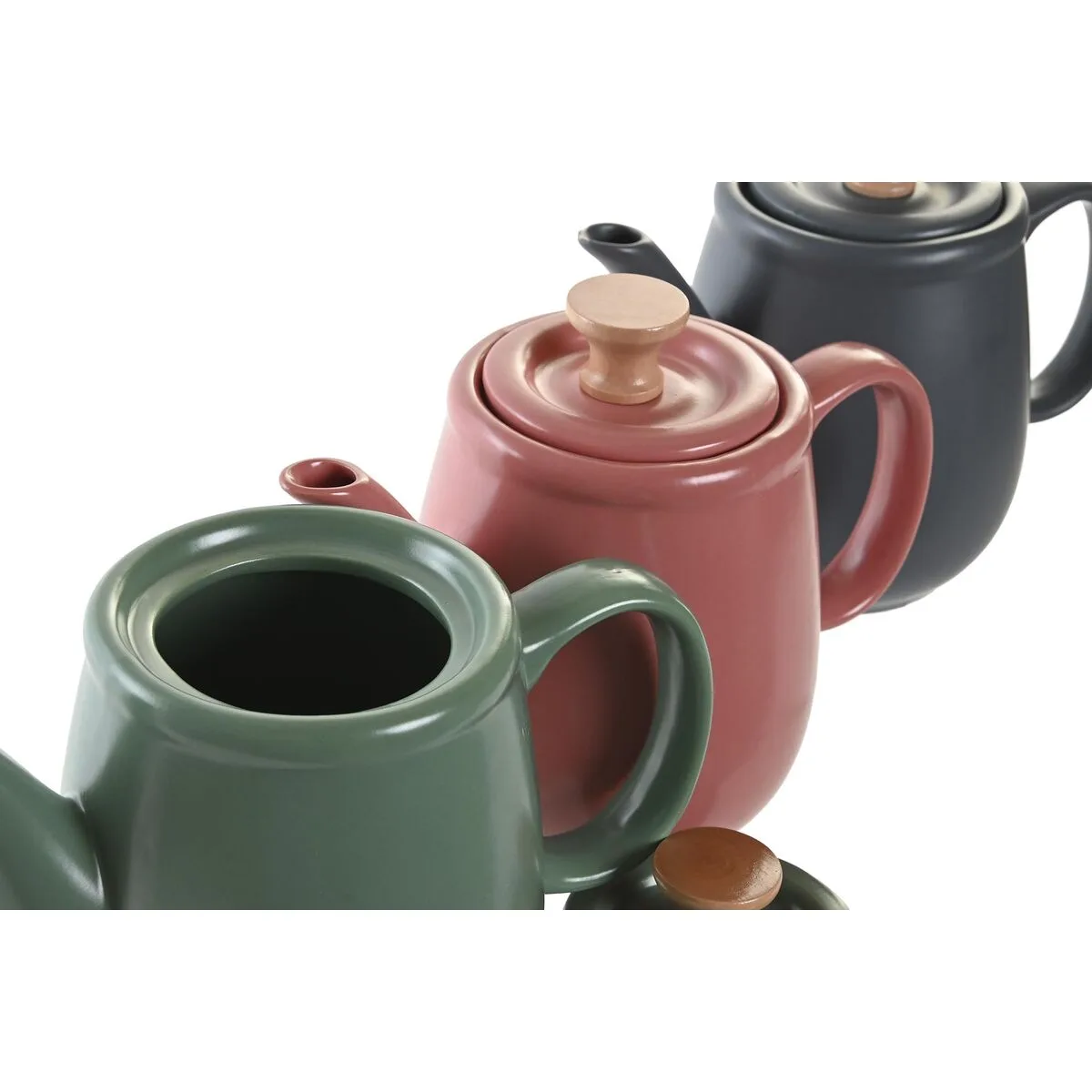 Theiere dkd home decor vert rose naturel gris fonce bois d hevea gres 1 l 3 unites s304130561. La mode selon Diaytar : audacieuse, accessible et toujours dans l'air du temps.