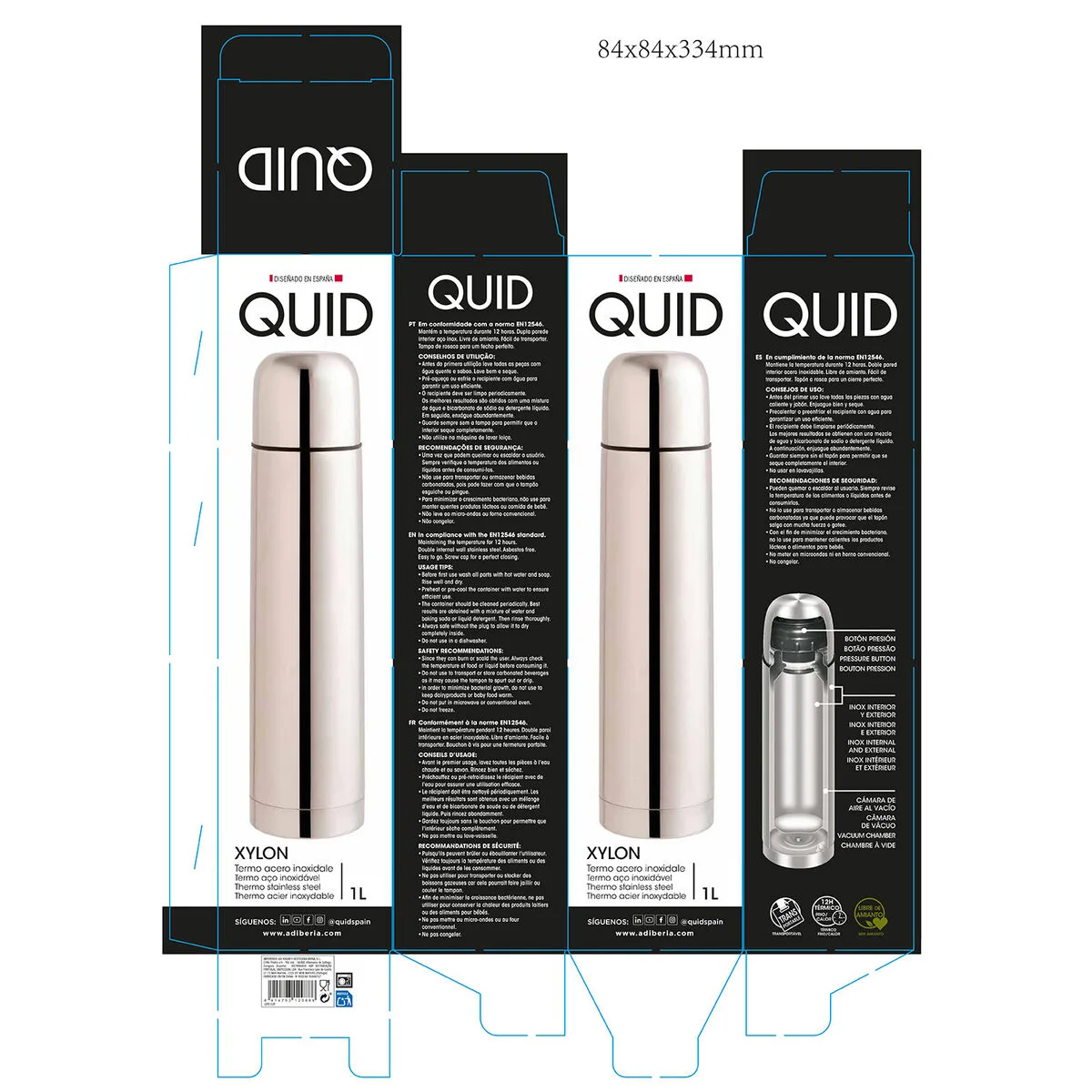 Thermos de voyage quid acier inoxydable 1 l s270170823. Style et élégance se conjuguent parfaitement dans notre rayon mode Diaytar.