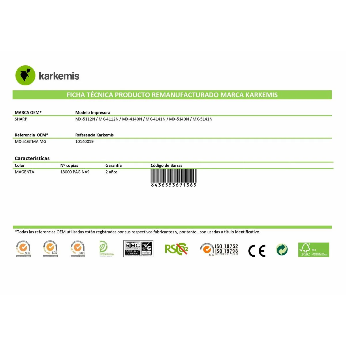 Toner original karkemis mx 51gtma magenta m052552443. Diaytar décomplexe le shopping en ligne : trouvez tout ce dont vous avez besoin et tout ce dont vous rêvez, au même endroit
