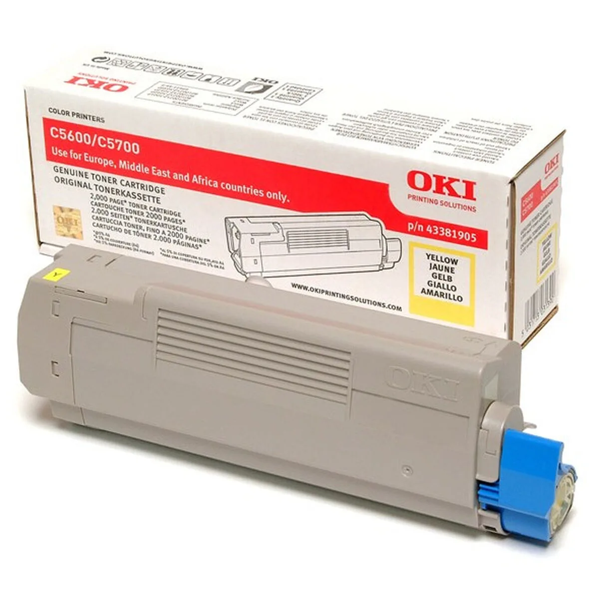 Toner original oki 43381905 jaune m051578385. Chez Diaytar, nous fusionnons l'utile à l'agréable avec une gamme complète de produits soigneusement choisis pour leur design et leur fonctionnalité