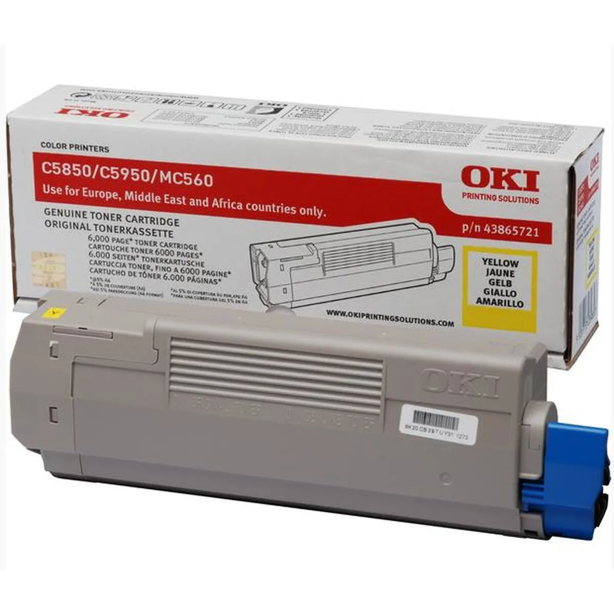 Toner original oki 43865721 jaune m051580973. Votre garde-robe mérite le style Diaytar - Découvrez nos nouveautés !