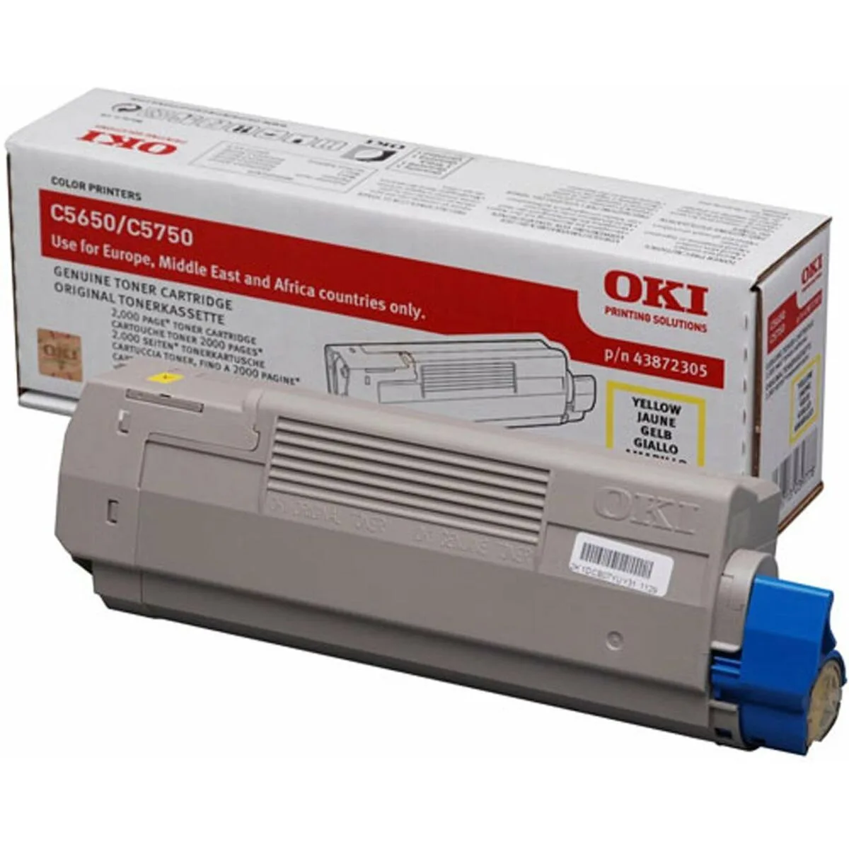 Toner original oki 43872305 jaune m051582129. Créez votre look signature avec les pièces mode sélectionnées par Diaytar.