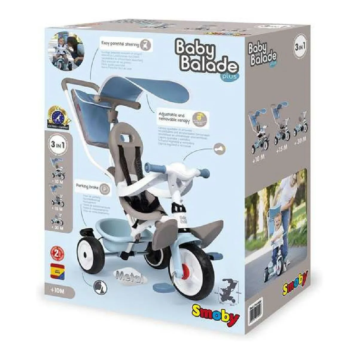 Tricycle smoby 7600741400 bleu 3 en 1 68 x 52 x 101 cm s714935979. Osez l'expérience Diaytar et découvrez comment des produits bien choisis peuvent éléver votre qualité de vie.