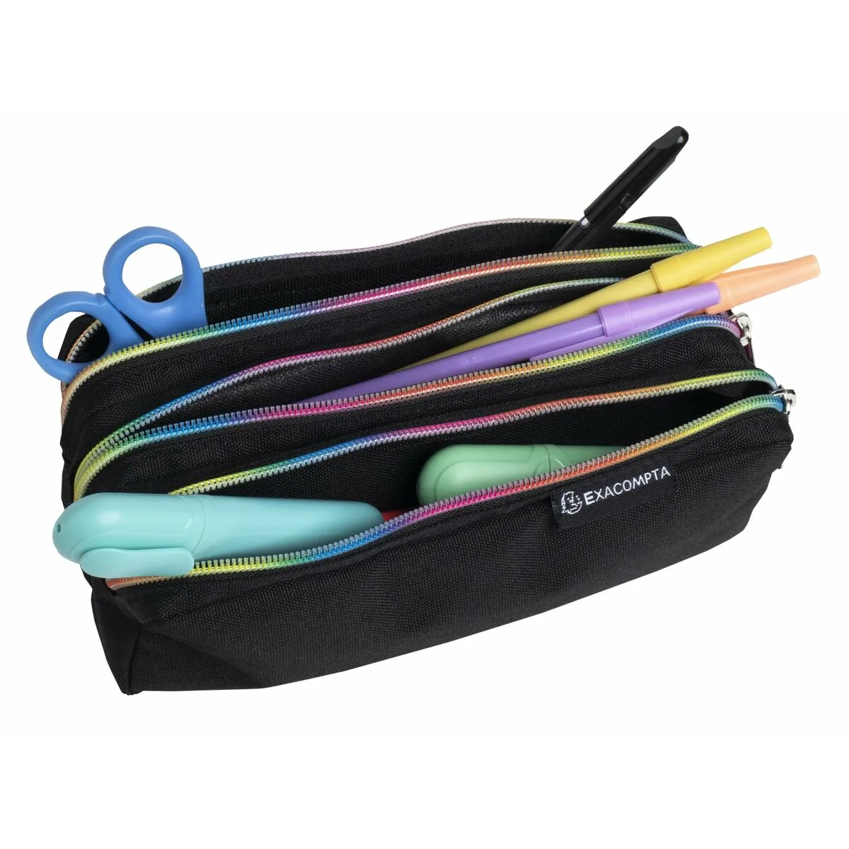 Trousse fourre tout triple exacompta rainbow noir 22 5 x 8 x 10 cm s843485434. Diaytar, c'est votre garantie contre la déception. Des produits testés et approuvés, pour un shopping en toute sérénité.