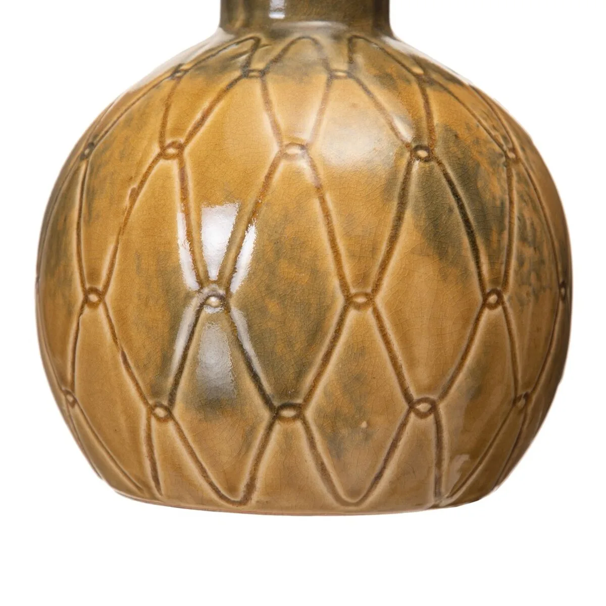 Vase 17 5 x 17 5 x 18 cm ceramique moutarde s880120187. Du salon à la chambre, Diaytar habille votre intérieur avec élégance.
