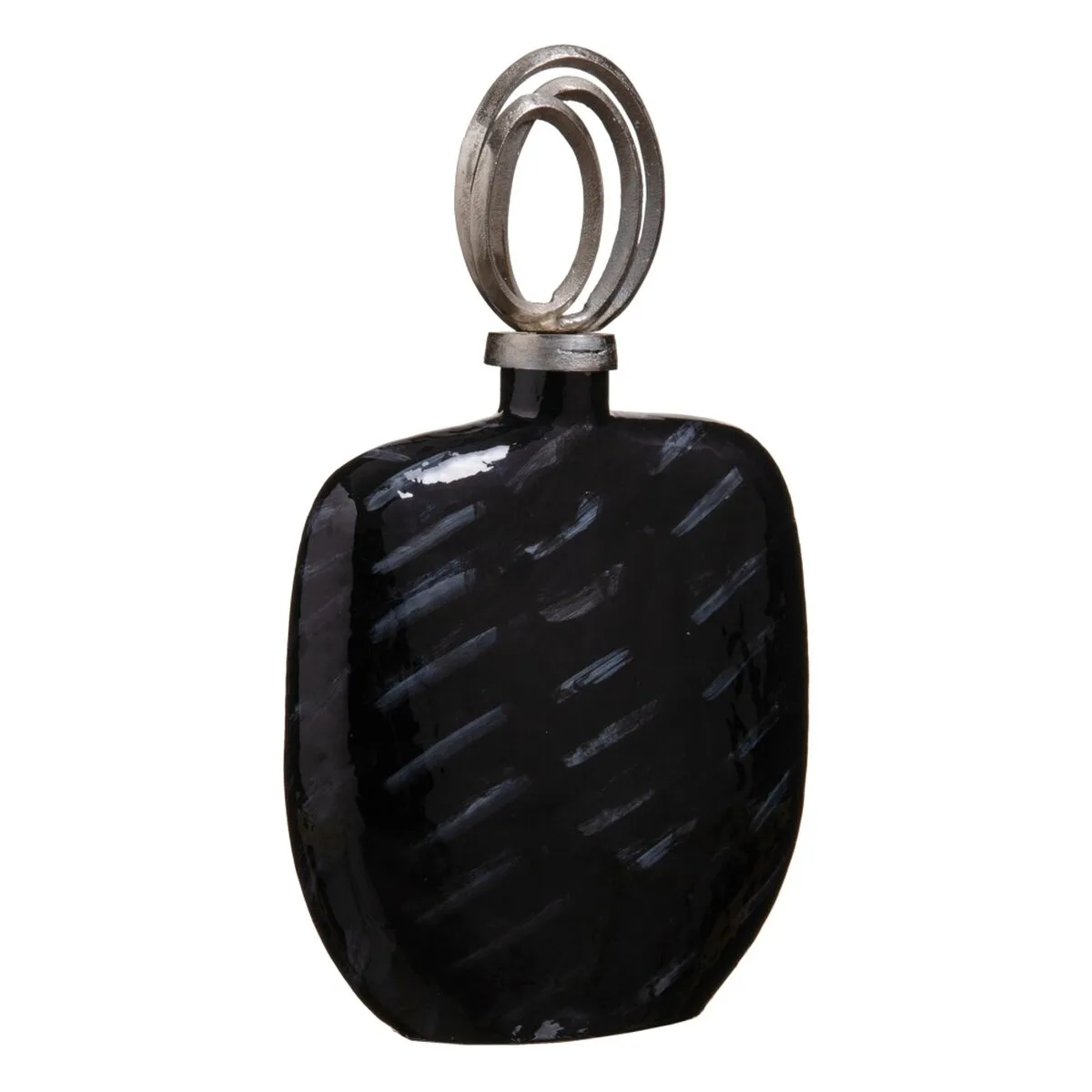 Vase 28 x 14 x 48 cm verre noir metal argent s880258670. Bienvenue sur Diaytar, l'endroit où les produits ne sont pas juste achetés, mais sont adoptés pour la vie.