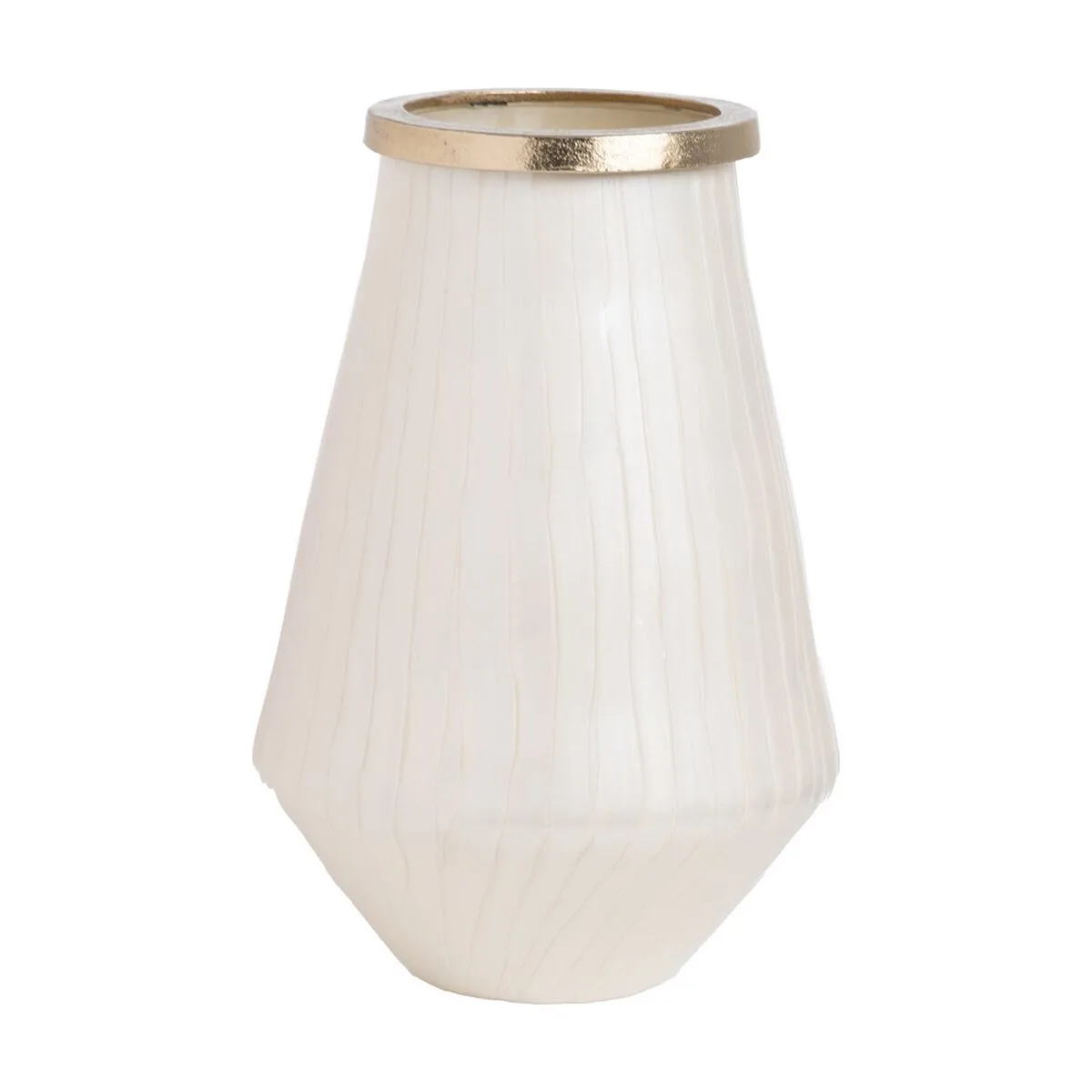 Vase blanc dore aluminium verre 25 x 25 x 39 cm s880851771. Diaytar, c'est le testament vivant qu'on peut allier large choix et qualité exemplaire dans le e-commerce.